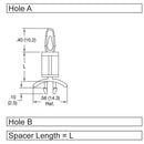 CBS-4-01 - Non-Locking Bayonet Fix, Locking Two Prong Fix, Natural  PA, 6,4 mm, 100kos - ESSENTRA
